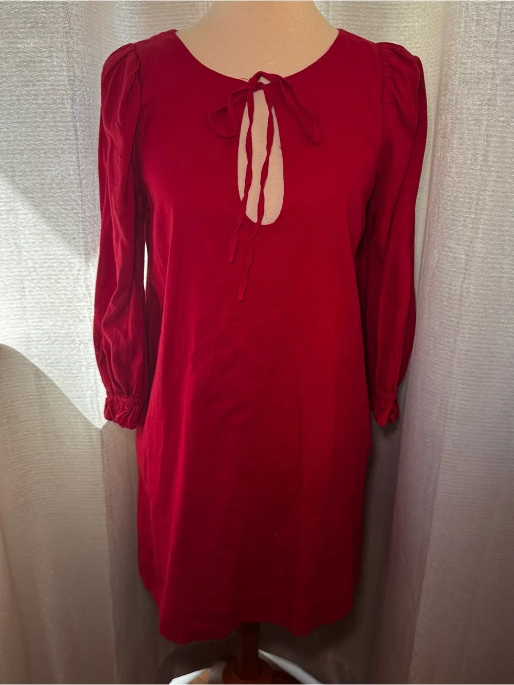 Free People Red Long-Sleeve Women's Dress